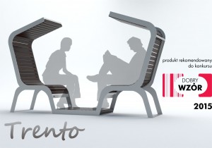 Ławki miejskie Trento rozmownik parkowy