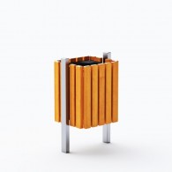 Kosz miejski Modern ze stali nierdzewnej kod: 0214SN