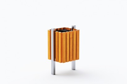 Kosz miejski Modern ze stali nierdzewnej kod: 0214SN