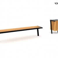 Kosze parkowe ze stali nierdzewnej Ottawa, kod: 0217SN