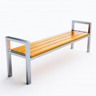 Ławki parkowe Modern ze stali nierdzewnej kod: 0115SN