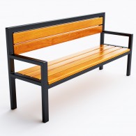 Ławki parkowe Modern z oparciem kod: 0114