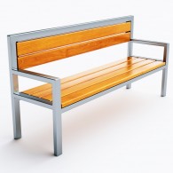 Ławki parkowe Modern ze stali nierdzewnej kod: 0114SN