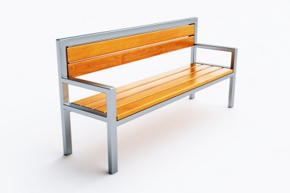 Ławki parkowe Modern ze stali nierdzewnej kod: 0114SN