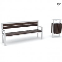 Kosze miejskie Modern ze stali nierdzewnej kod: 0209SN