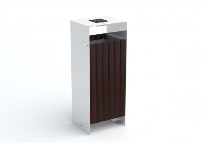 Kosze parkowe ze stali nierdzewnej Efekt kod 0252SN