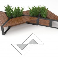 Ławki parkowe, donice miejskie, stojaki na rowery Modern