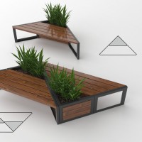 Ławki parkowe, donice miejskie, stojaki na rowery Modern