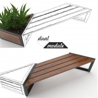 Ławki parkowe, donice miejskie, stojaki na rowery Modern