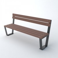 Ławki parkowe z tworzywa sztucznego Novara kod: 0163 TS