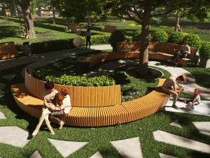 ławki łukowe Comodo producent ławek i małej architektury do parku